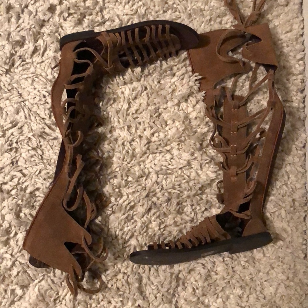 Free People Suede Sun Seeker Gladiator Sandals